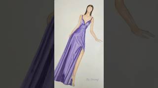 Satin Illustration- Fashion Illustration ✨👗 #shorts #ytshorts #viralshorts