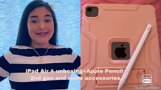 ipad air 4 2020 unboxing?+apple pencil generation 2, and more accessories