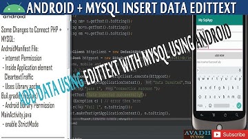 insert data using android with php mysql | android mysql insert data