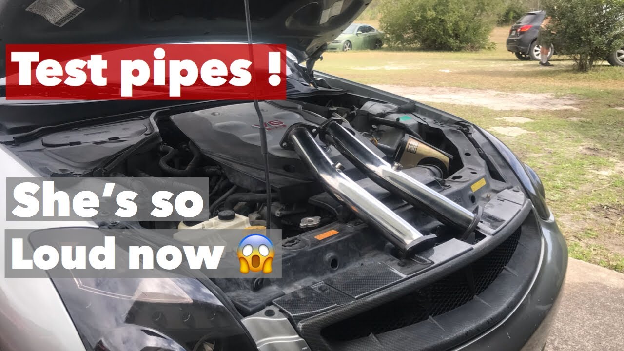 TEST PIPES on my g35 YouTube