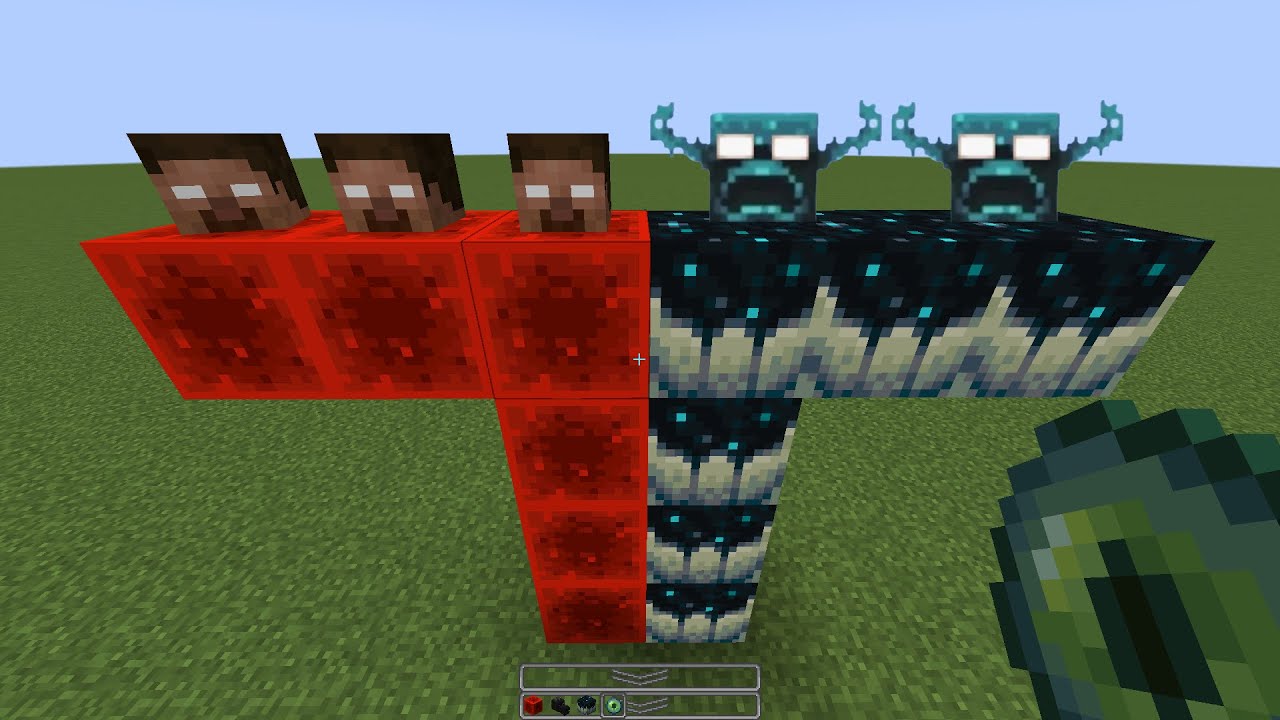 what if you create a Double Warden Herobrine in MINECRAFT - YouTube