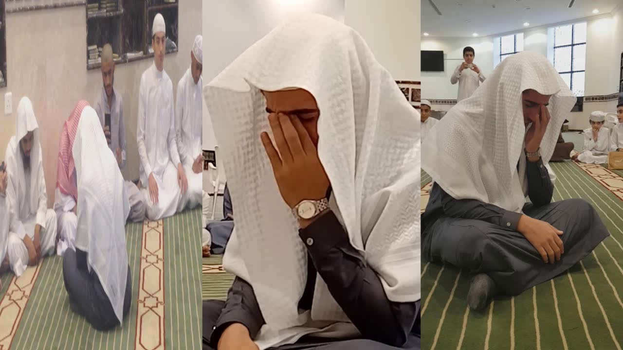 لحظة ختم إبراهيم محمد السيد القرآن الكريم ( ١٨ / ١٢ / ١٤٤٠ )