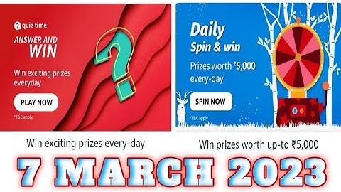Amazon Funzone Quiz Answers Today|7 March 2023|@@DailyQuizTime