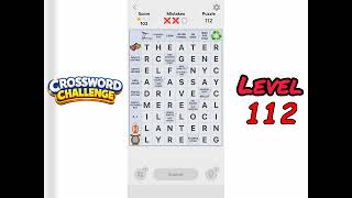 Crossword Challenge Level 112 Walkthrough