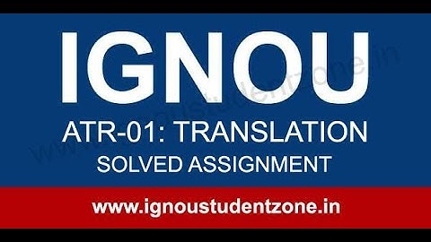 ATR 01 solved assignment