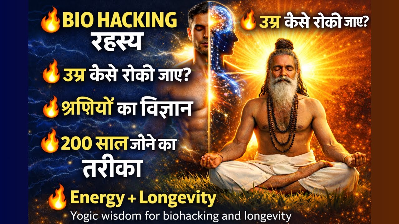 Powerful Tools for Long Life & High Energy.उम्र कैसे रोकी जाती हैAncient Bio Hacking Secret of Yogis