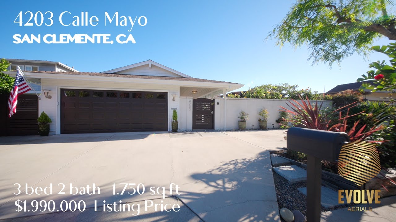 $1,990,000 Listing | San Clemente Hillside Beach Starter Home