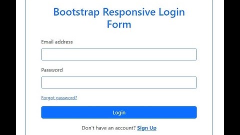 Bootstrap 5 Responsive Login Form