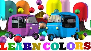 Learn Colors With Auto Rickshaw / Tuk Tuk| Colors For Kids To Learn | Videos for Children