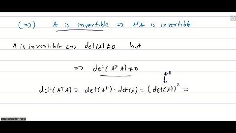 Prove that a square matrix A is invertible if and only if A^T A is invertible.