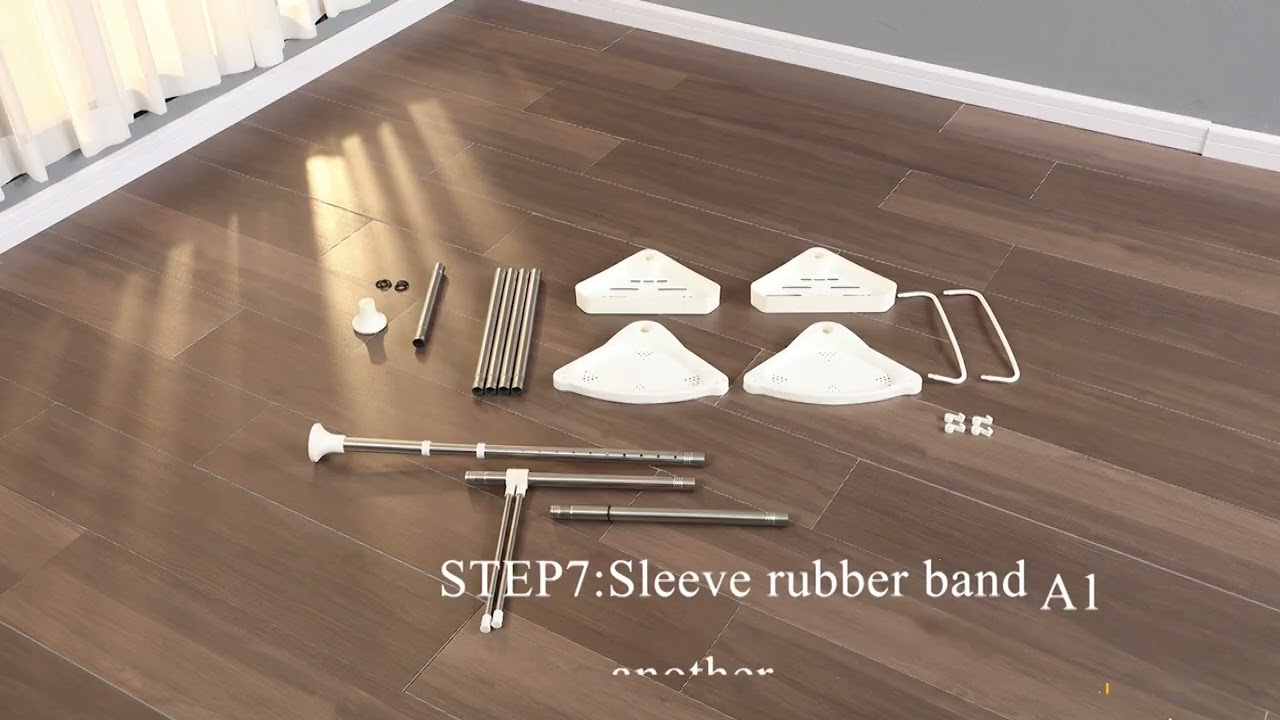 Assembly instruction for tension pole shower caddy