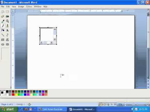 Ms word document- How to insert a paint file in word - YouTube