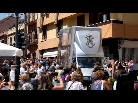 Llegada de la Virgen de los Desamparados a la parroquia de la Asunción de la Virgen, en Riba-roja