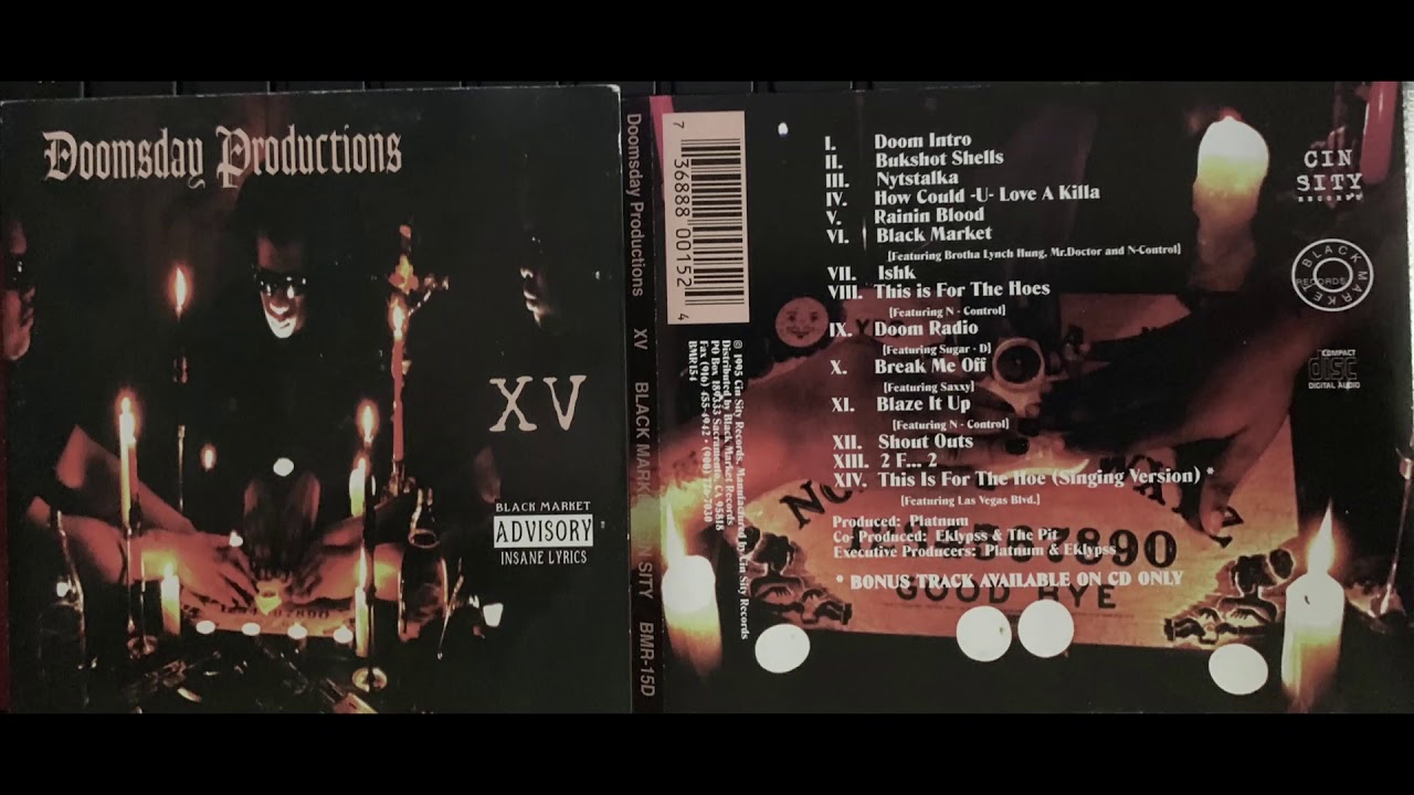 DOOMSDAY PRODUCTIONS XV ( 1. Doom Intro ) OG CD Black Market Brotha