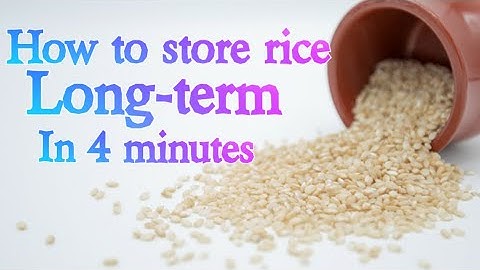 DIY How to store rice long term: The right way!!