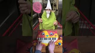 Green Wizard Gnome Meme On Cat Piano