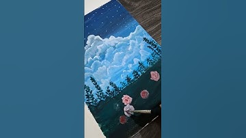 night senery painting  #rosé #gouache #artist #artist