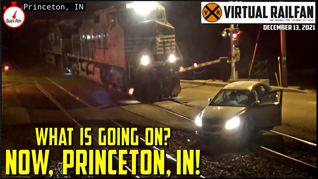 WHAT IS GOING ON?  NOW A CAR ON THE TRACKS AT PRINCETON, IN!!! 