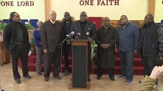 NEWS CONFERENCE: Pastors, community leaders react to officer-involved shooting