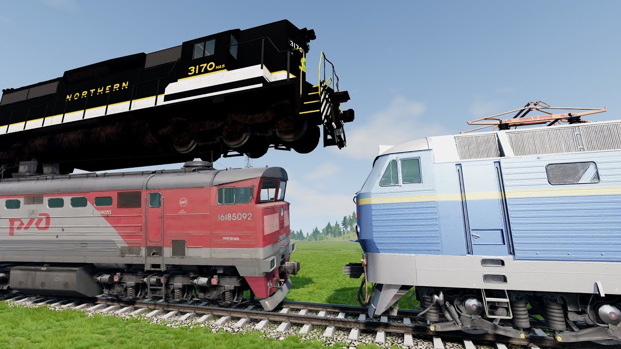 Crazy High Speed Train Crashes #99 - Beamng drive | Dancing Cars