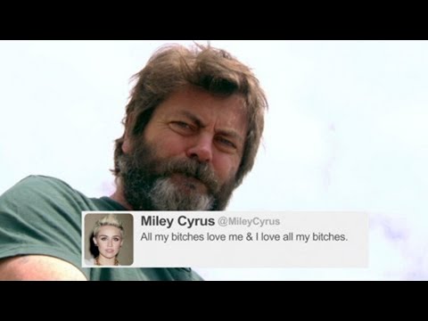 Nick Offerman Reads Tweets From Young Female Celebrities Vol. 8