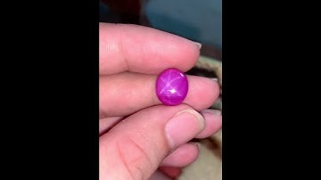 Star ruby sao Yên Bái 12.7ct khối cao sáng đẹp #gem #ruby #daquy