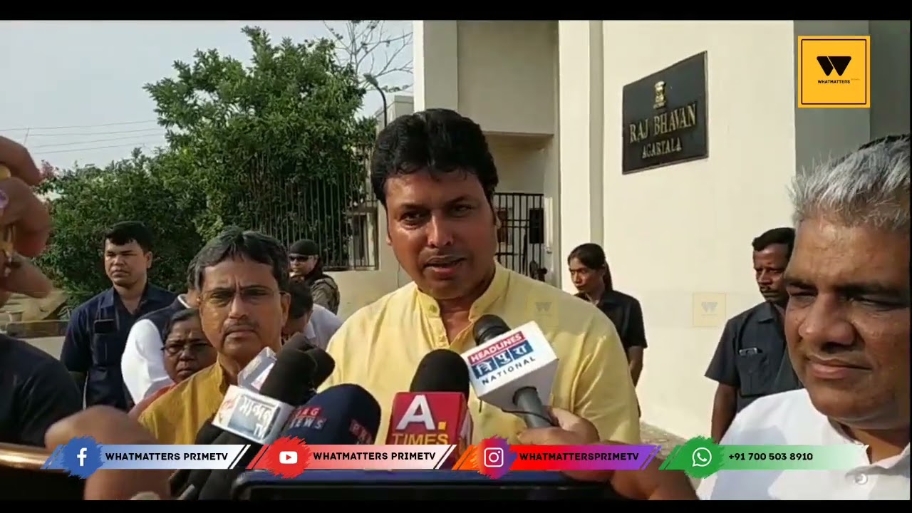 Tripura Chief Minister BIPLAB KUMAR DEB submitted his resignation to Governor SN Arya