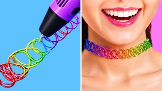 3D Pen & Hot Glue DIY Ideas 🤩 MAKE YOUR OWN JEWELRY, DECOR AND MINI CRAFTS