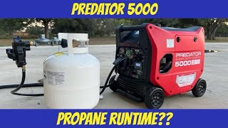 Predator 5000 Generator Propane Runtime? #harborfreight