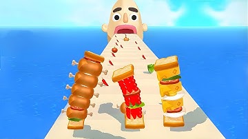 Sandwich Runner - SpeedRun All Levels Gameplay Walkthrough Android,ios New Update E6
