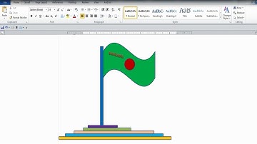 বাংলাদেশের পতাকা আকুন এমএস ওয়ার্ডেই । Bangladesh flag is in MS Word Bangla Tutorial