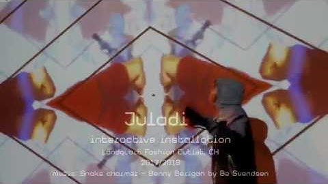 Outdoor textile SKYLIGHT – Interactive video installation by artist Juladi