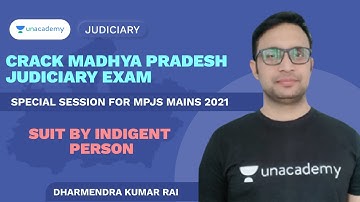 Suit by Indigent Person | MPJS Mains 2021 | Dharmendra Kumar Rai