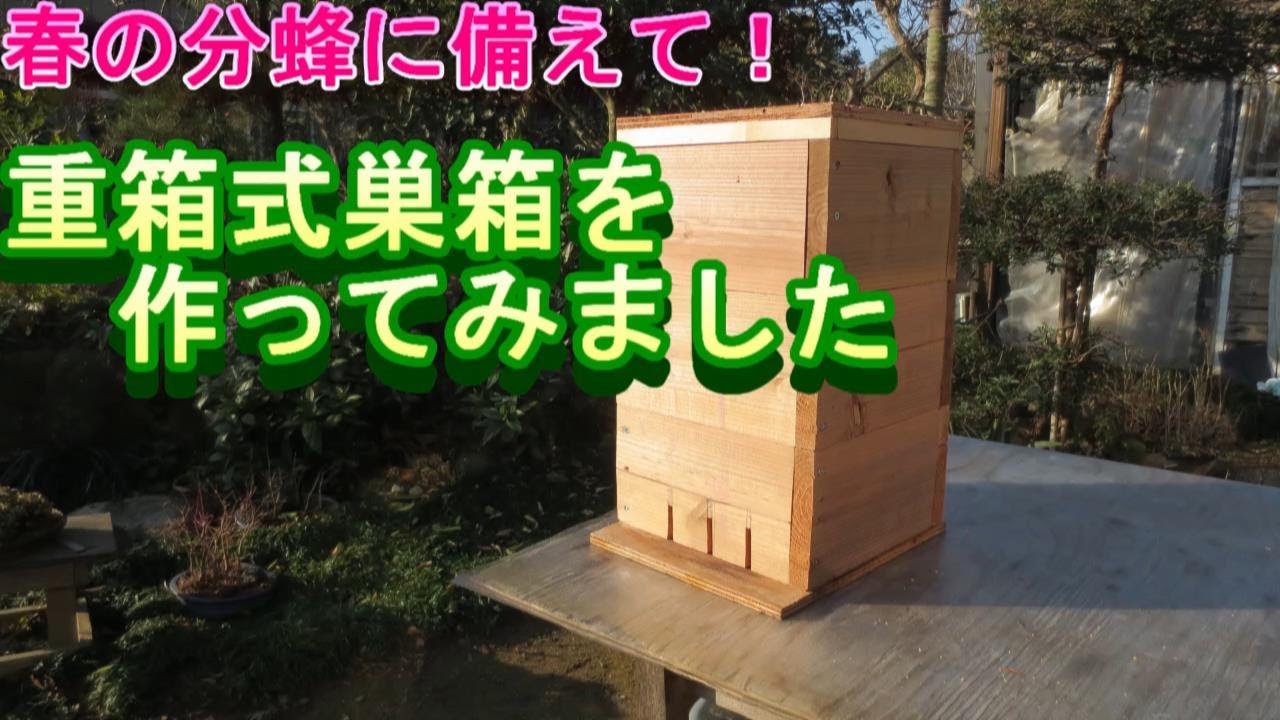 春の分蜂に備えて！重箱式巣箱を作ってみました - YouTube