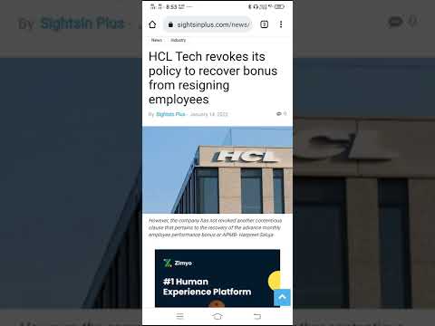 HCL revokes it's policy to recover bonus from resigning employees