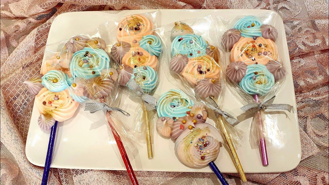 مصاصات المارينغ , لتزيين الكيكات ولأعياد الميلاد