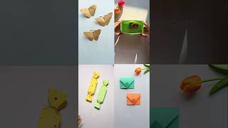 4 Different paper craft idea 🦋🥡🍬🧡 Making Tutorial video