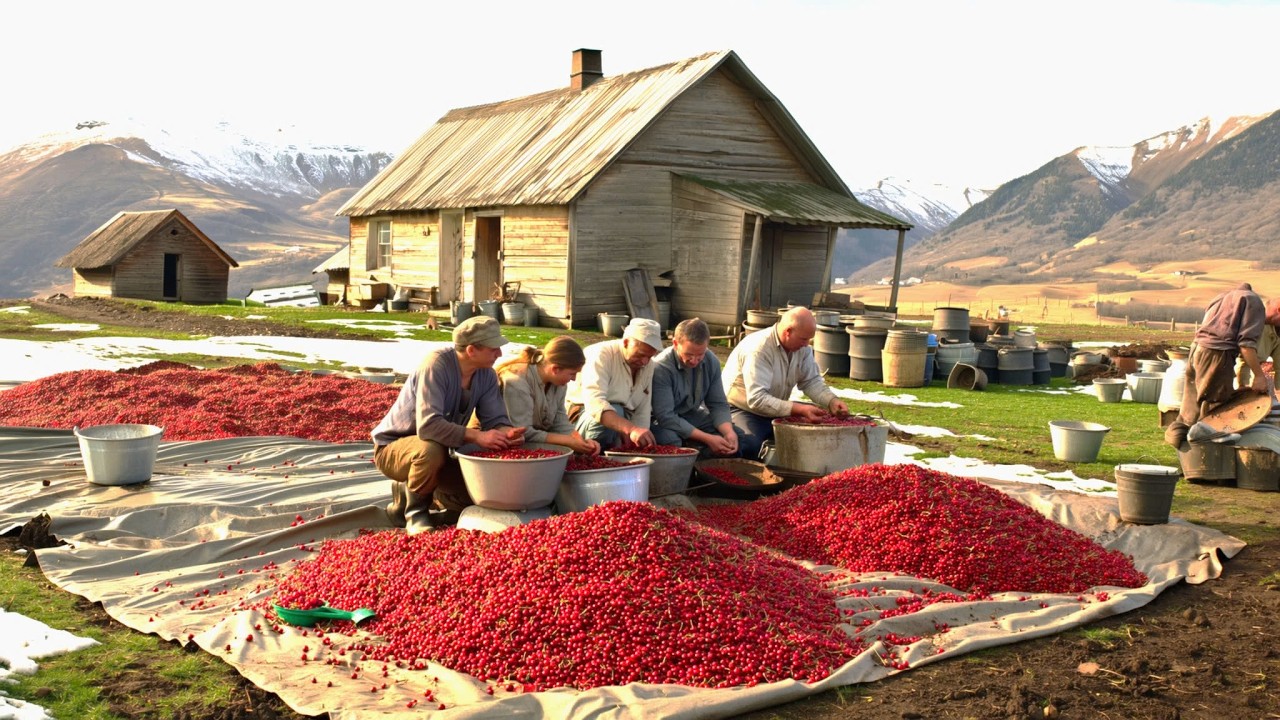 Harvesting Cherries & Homemade Food | A Day on a European Mountain Farm