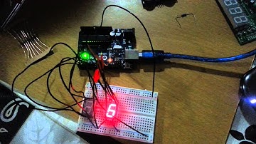 Contador basico con display led de 7 segmentos (Arduino)