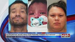 Officials searching for missing 9-week old infant
