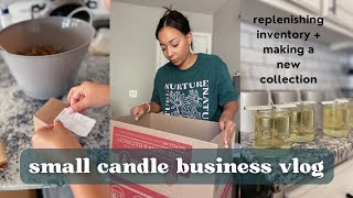 Packing a HUGE Order, Replenishing Inventory, +Making a New Collection | Small Candle Business Vlog