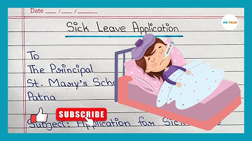 Sick Leave Application for School Students | Easy & Short Leave Application in English
