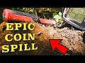 EPIC COIN SPILL!! | METAL DETECTING WIN! | 1860'S OLD GRAVEYARD