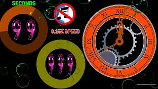 [Speed 0.25x] Roman clock & Colorful circle 99.999 seconds  timer  countdown alarm🔔
