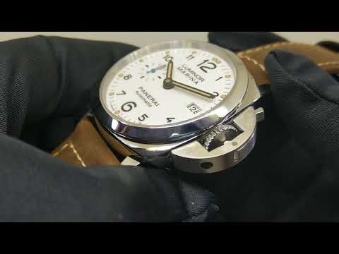 【浪裡白條】沛納海 PAM 1523 Luminor Marina 1950三日鍊不鏽鋼腕錶