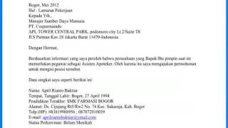 Contoh Surat Lamaran Dosen