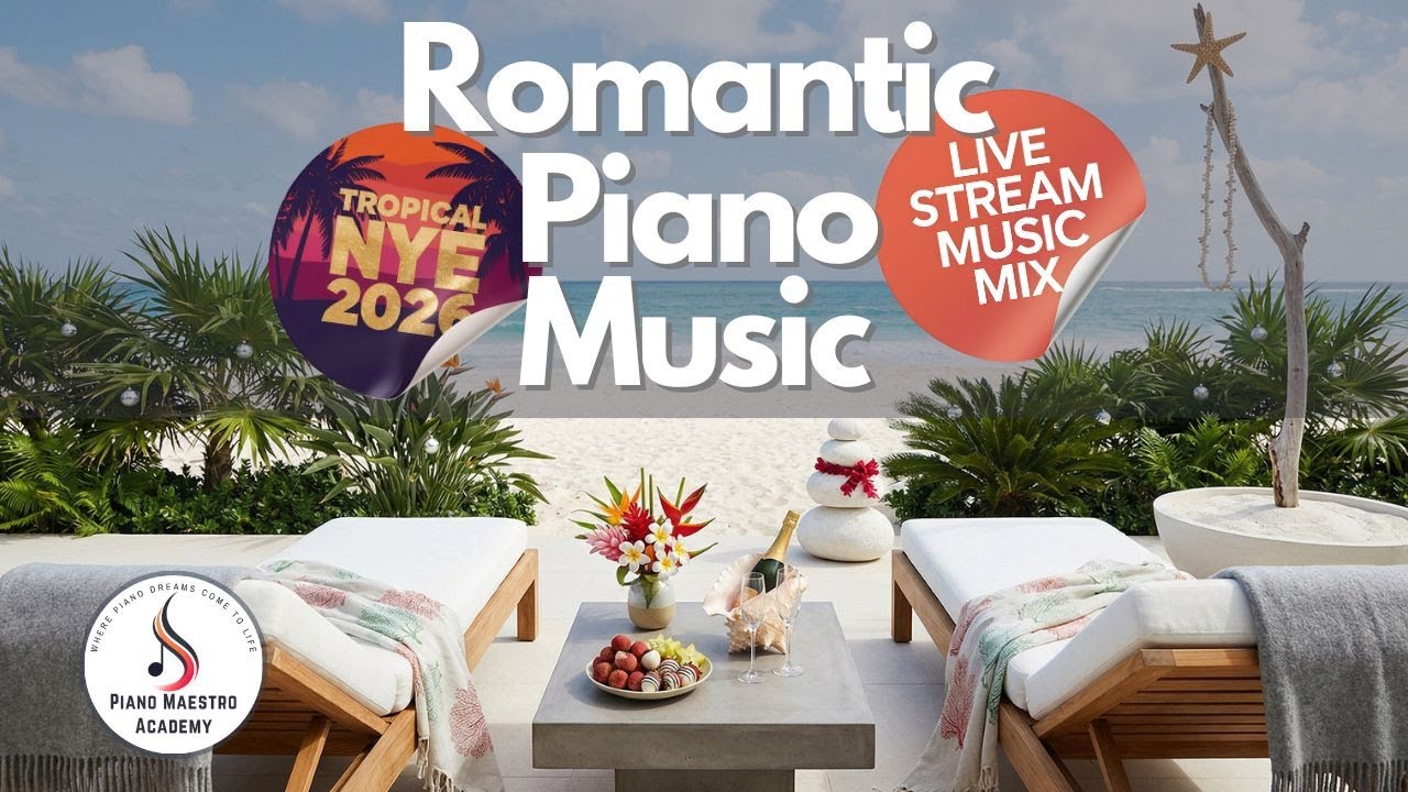 Gentle Piano Waves 🌊🎹 | Tropical New Year 2026 Jazz & Relaxing Contemporary Melodies