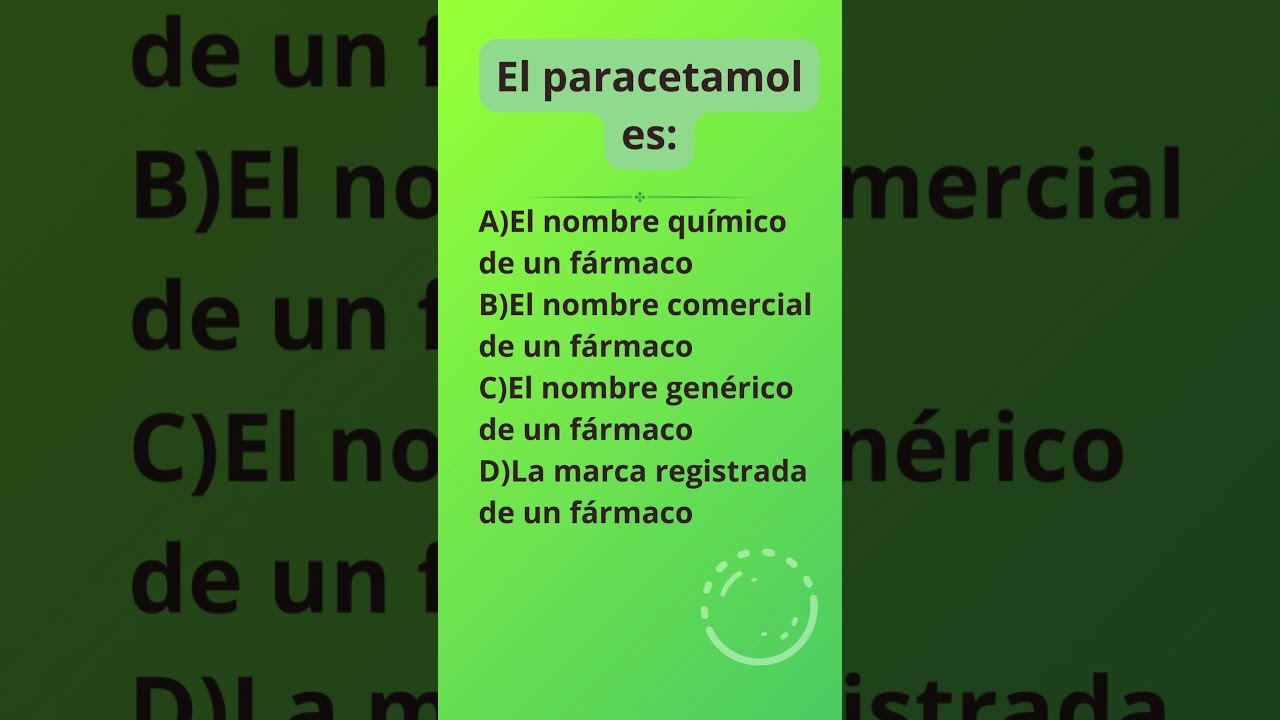 💊🥼 El paracetamol es...? #farmacia