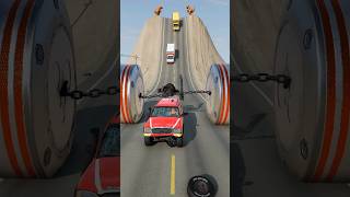 Cars vs Chained Hydraulic Crush - BeamNG.Drive screenshot 4