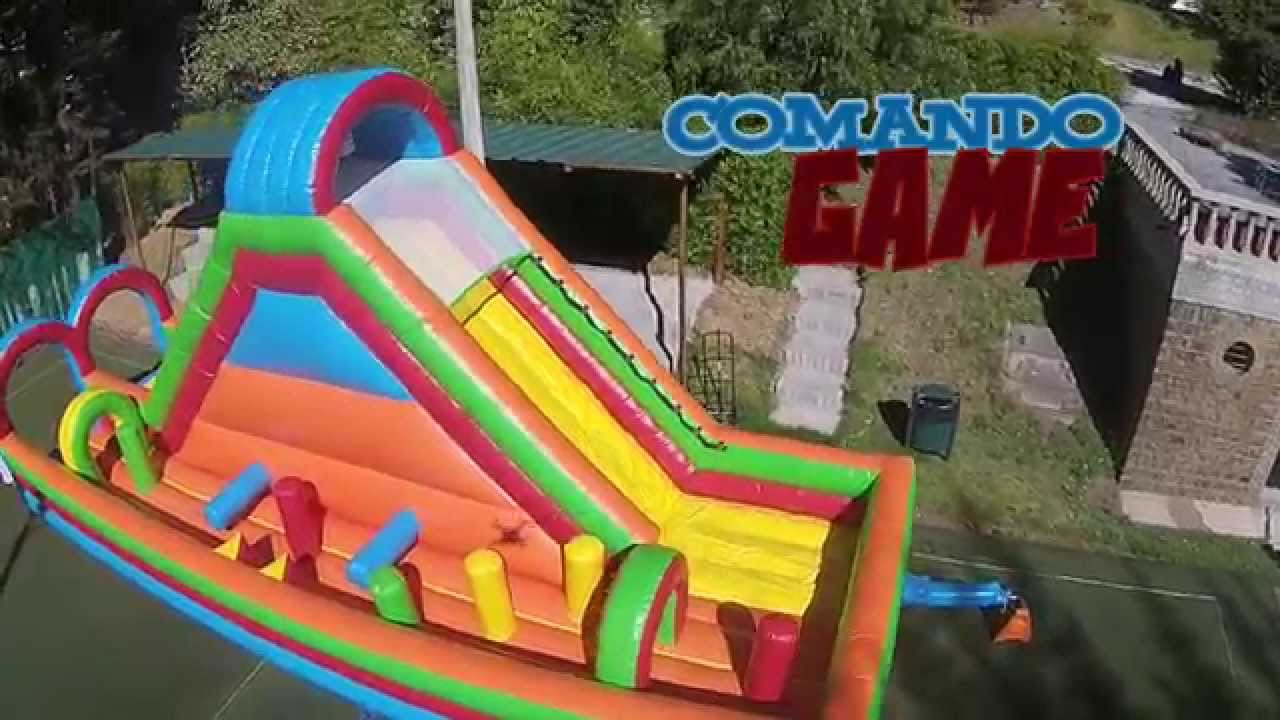 Pista de obstaculos Inflables; Juegos; eventos - YouTube